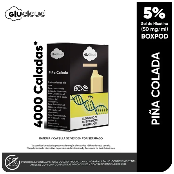 GLUCLOUD PINA COLADA BOX POD 4000 X 1 CAPSULA