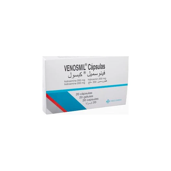 Venosmil Hidrosmina 200 Mg Faesfarma Caja X 20 Cápsulas