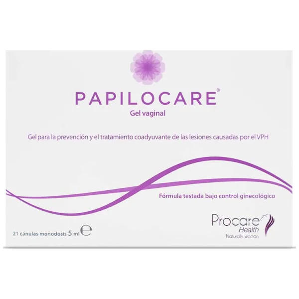 Papilocare Extractos de Coriolus versicolor +Neem+Aloe Vera + Ácido Láctico.Procaps Gel Vaginal Caja x 21 Canulas