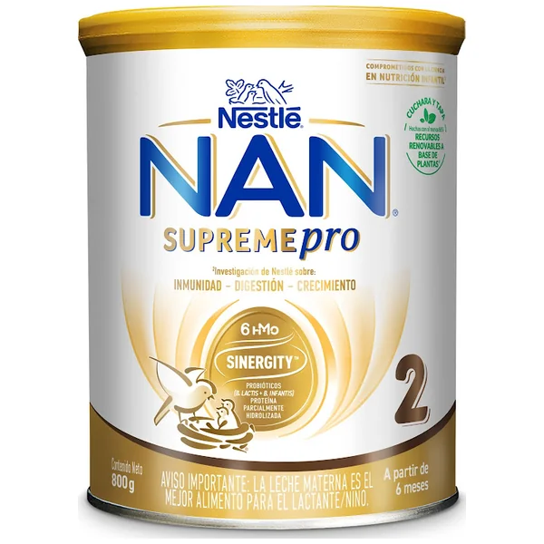 Fórmula Infantil NAN Supremepro Etapa 2 Con 5HMO Lata X 800 Gr