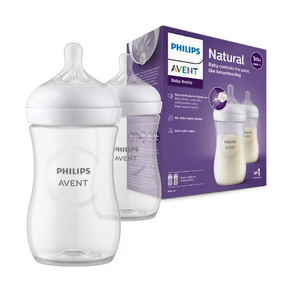 2 BIBERON PHILIPS AVENT NA.TRA.260ML 9OZ