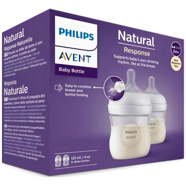 2 BIBERON PHILIPS AVENT NA.TRA.125ML4OZ
