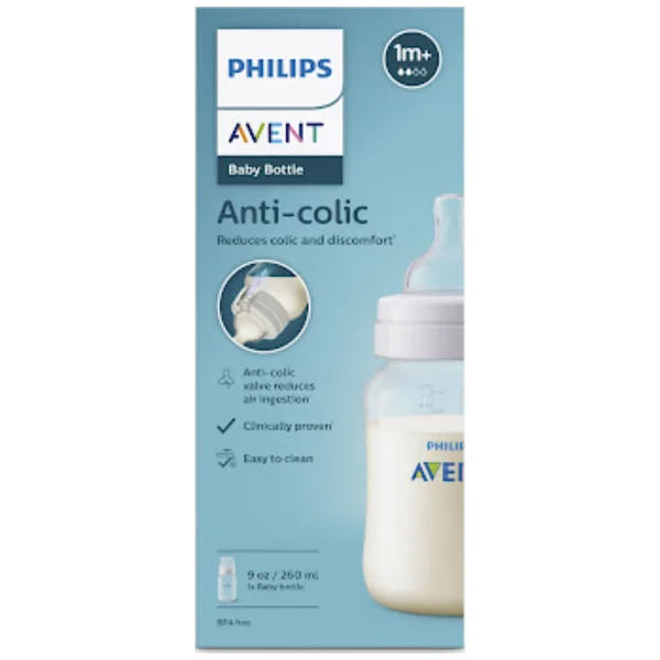 Tetero Anti-colic Avent Natural Response De 9Oz Tetina 1M+ Caja X 1 Und