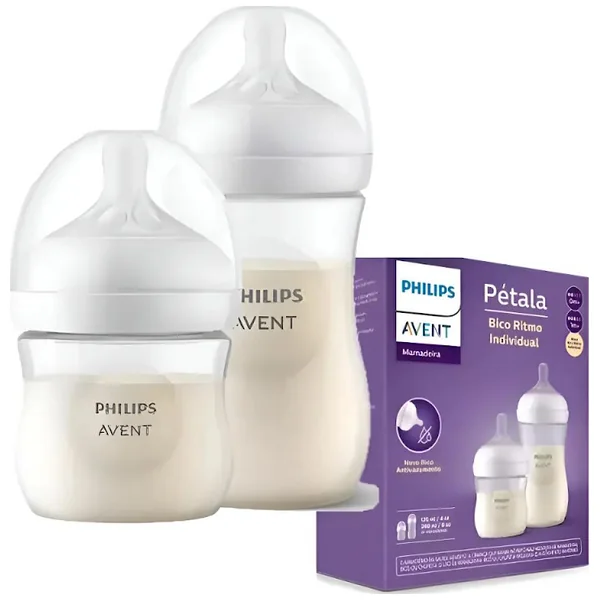 2 BIBERONES NATURAL 4OZ Y 9OZ AVENT