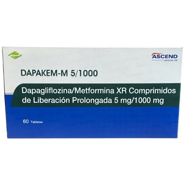 DAPAKEM-M 5MG/1000MG 60 TABS