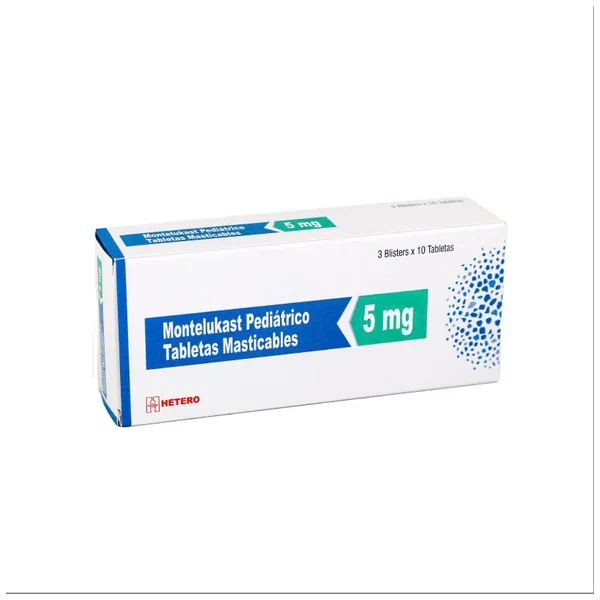 MONTELUKAST  5 MG HETERO CAJA X 30 TABS