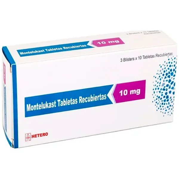 MONTELUKAST 10 MG HETERO CAJA X 30 TABS