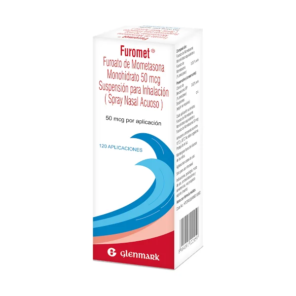 Furomet Furoato De Mometasona 50 Mcg Glenmark Spray Nasal X 120 Dosis